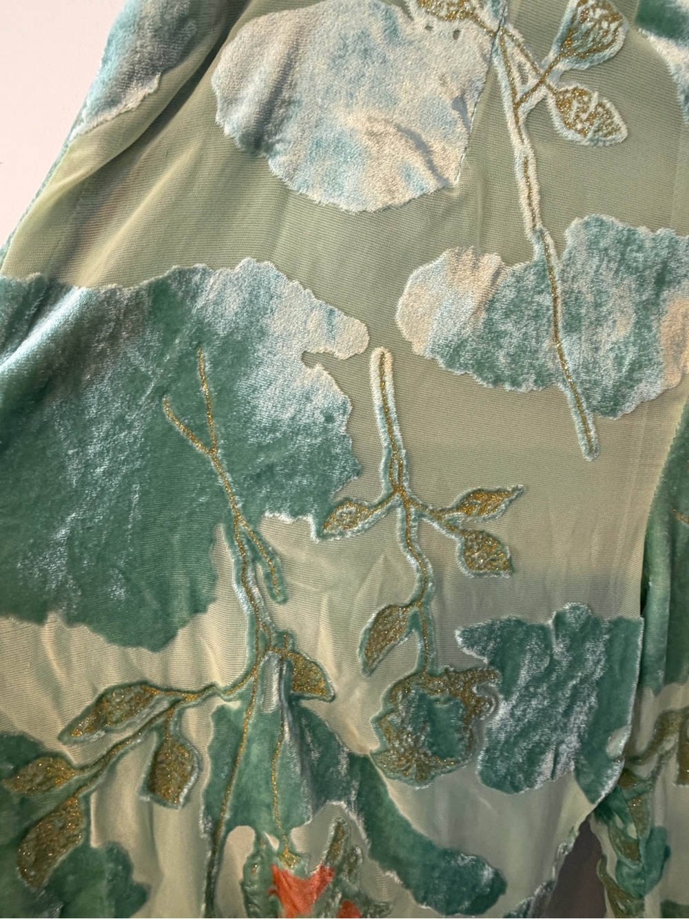 Claw the Label La Piazza Set NWT Green Floral Silk Pant Set Wedding Guest Resort - Picture 16 of 16